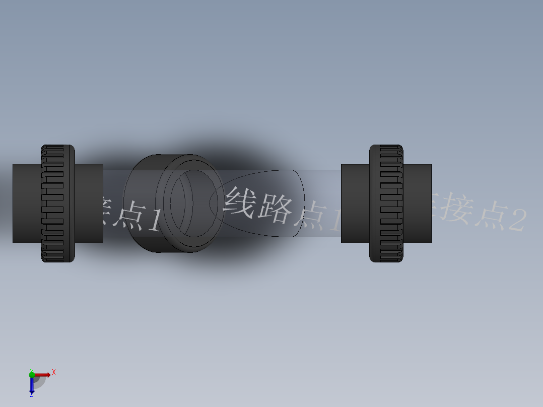 Y filter DN15 PN10 U-PVC俯视图
