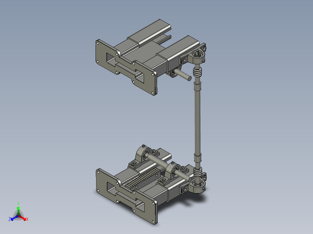 涡轮蜗杆与齿轮齿条传动的升降台设计模型asadsaff20240228Aasagg主视图