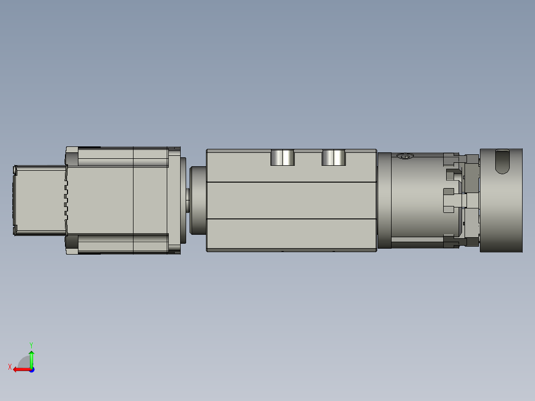 旋转三爪后视图