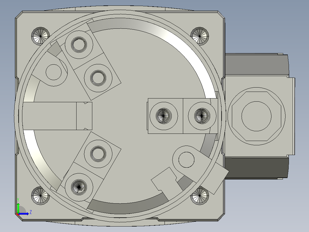 旋转三爪左视图