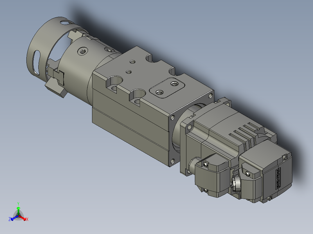 旋转三爪正等轴测图