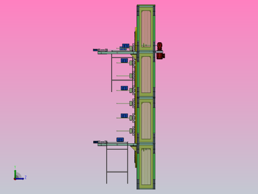 链式提升平台-三维sw+二维cad+设计说明书左视缩略图