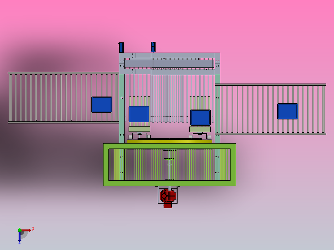 链式提升平台-三维sw+二维cad+设计说明书俯视图