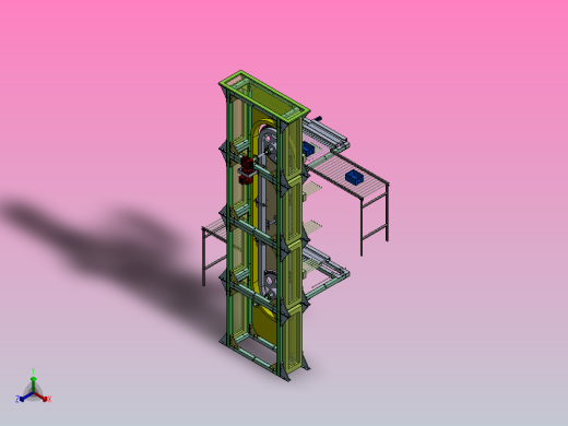 链式提升平台-三维sw+二维cad+设计说明书正等轴测缩略图
