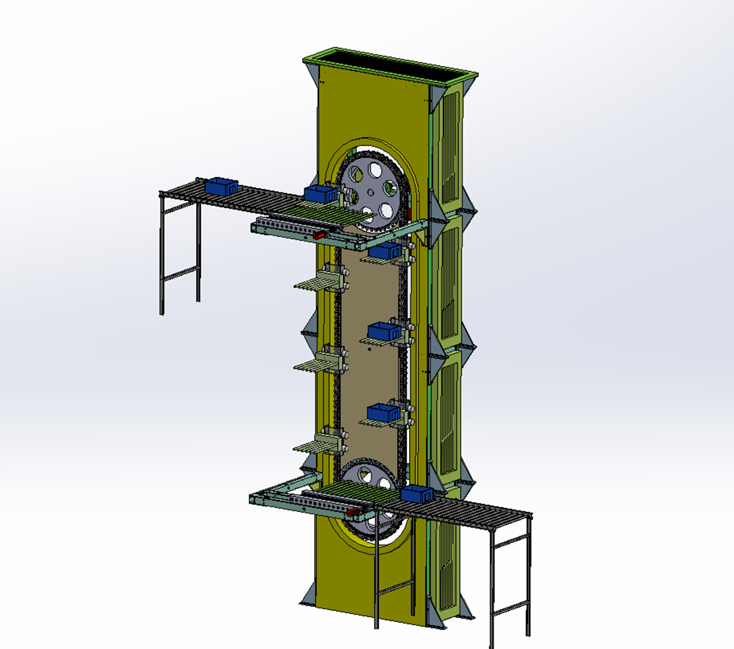 链式提升平台-三维sw+二维cad+设计说明书