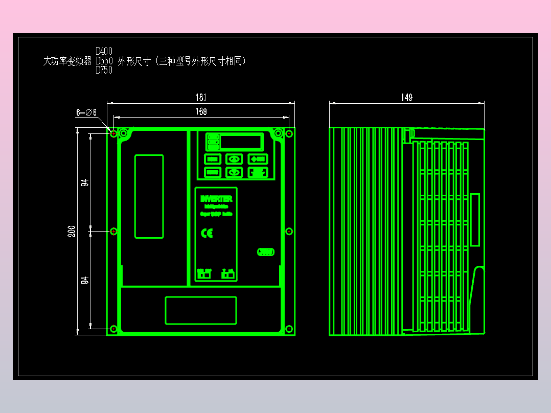 JSCC精研大功率变频器CAD D400
