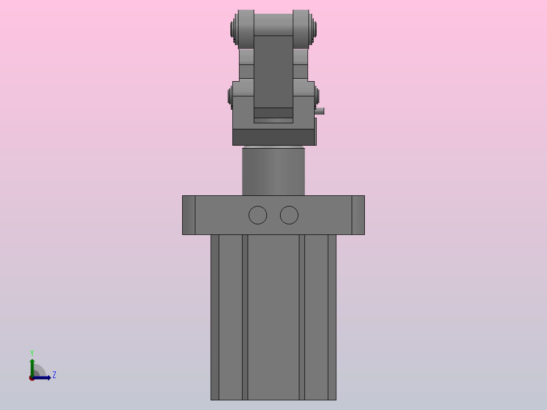 RS2H重载型止动气缸[RS2H50-30DL-无]左视图