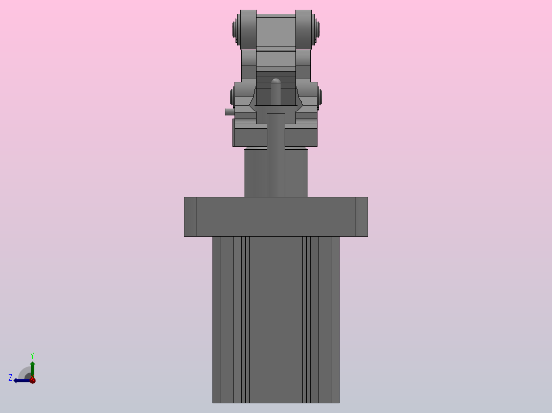 RS2H重载型止动气缸[RS2H50-30DL-无]右视图