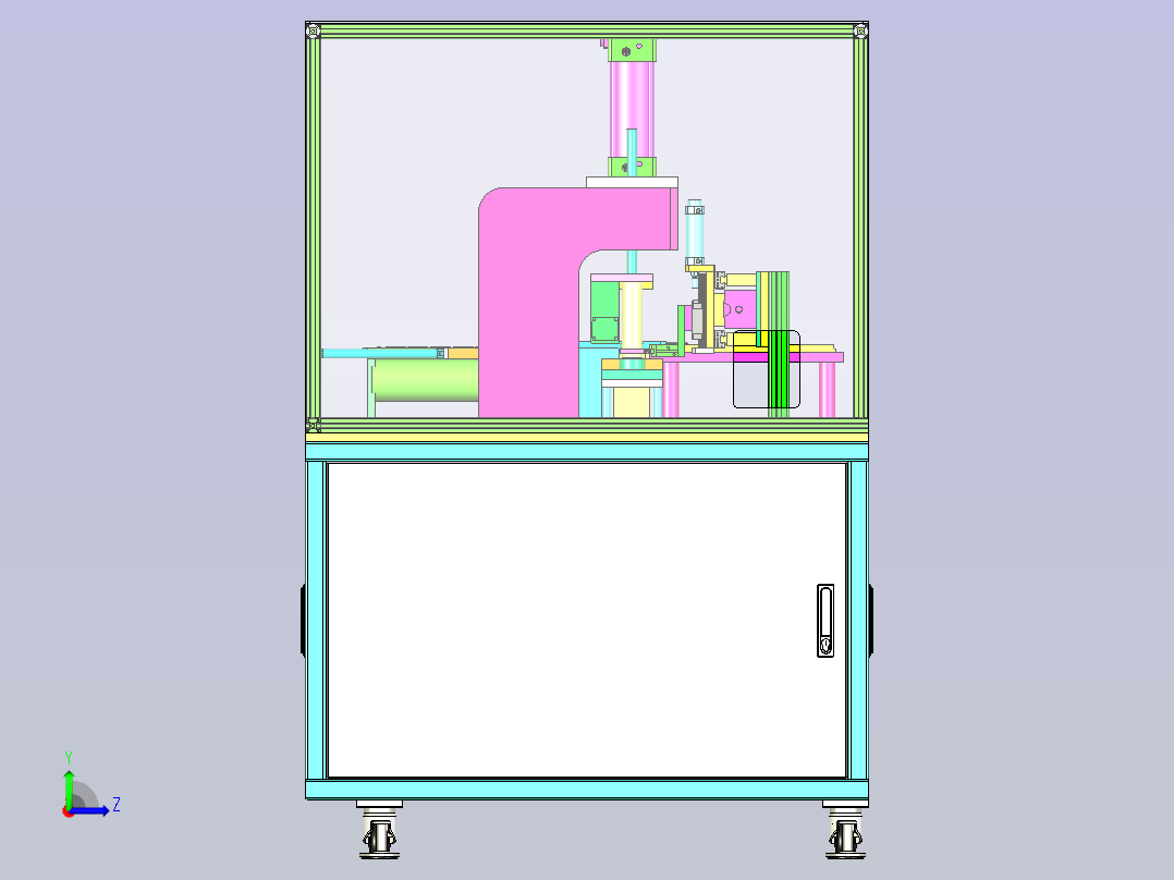 自动压盖机左视图