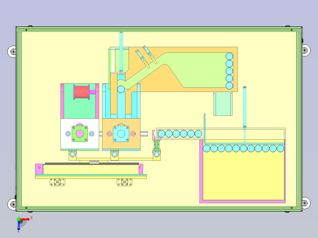自动压盖机俯视图
