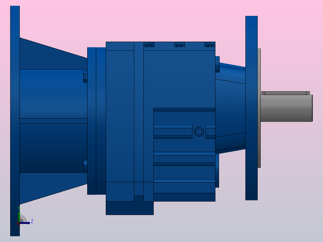 RF47ZP斜齿轮减速机RF47-3.83-M1-P112-Φ200左视图