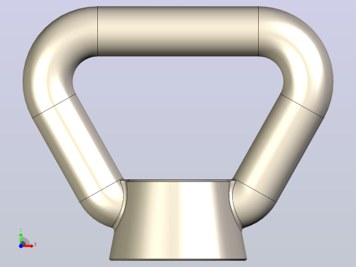弓形螺母-具有所有配置的Solidworks零件前视缩略图