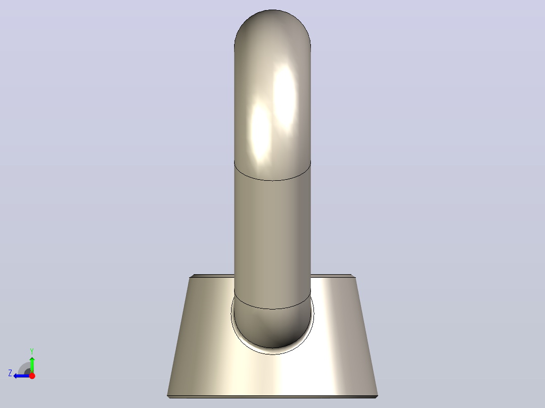 弓形螺母-具有所有配置的Solidworks零件右视图