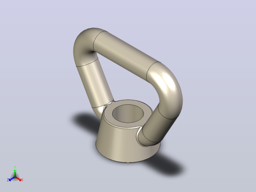 弓形螺母-具有所有配置的Solidworks零件正等轴测缩略图