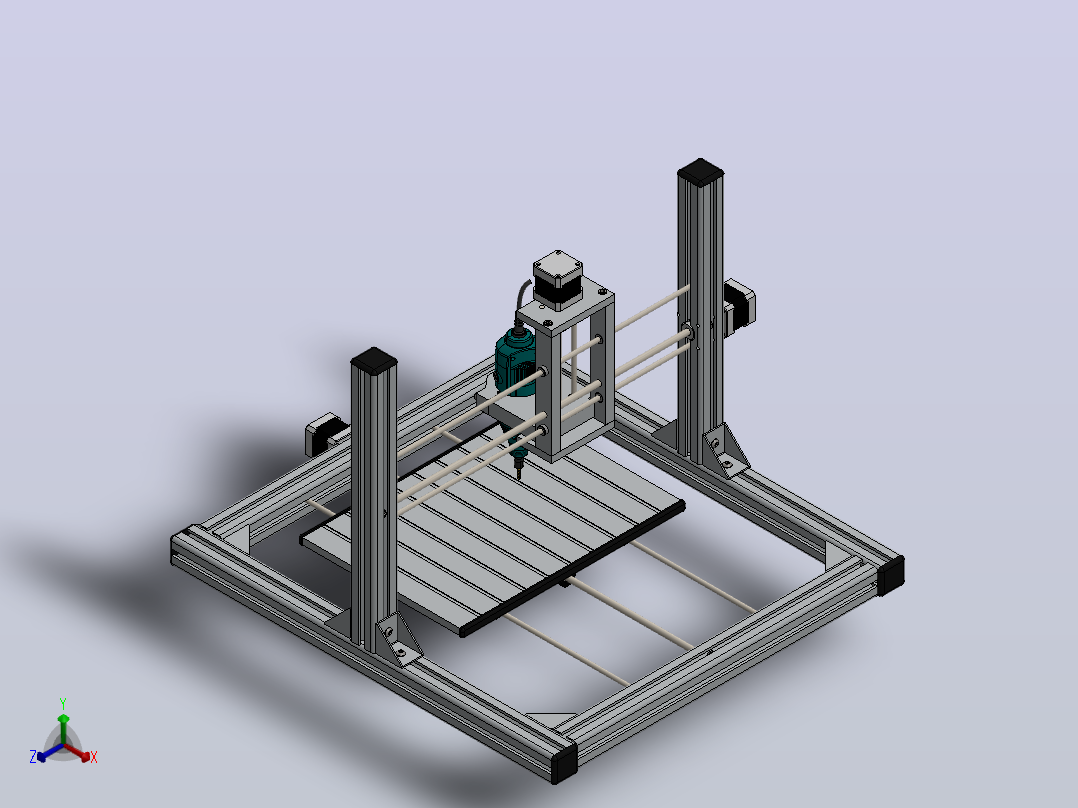 数控钻床正等轴测图