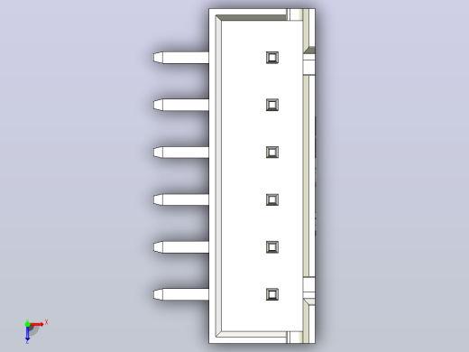 白色JST XH 6针连接器P 2 54mm有角度俯视缩略图