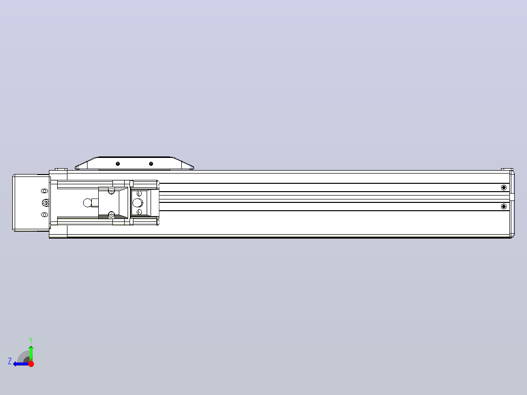 滚珠丝杠直线轴带导轨全封闭TPA-HCR-65S-1610C-L250-MR-Y-P10-N3右视图