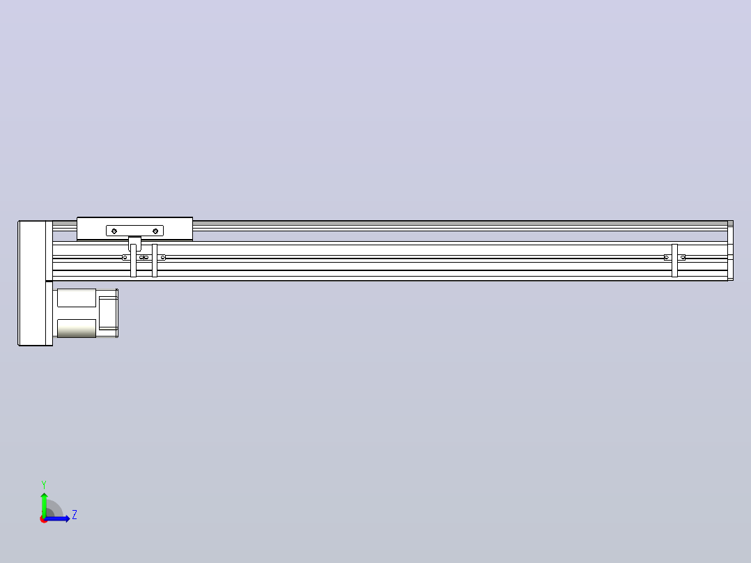 MTH14标准螺杆滑台[MTH14-L#-600-BM-P20-C3]左视图