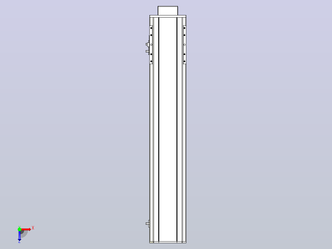 MTH14标准螺杆滑台[MTH14-L#-600-BM-P20-C3]俯视图