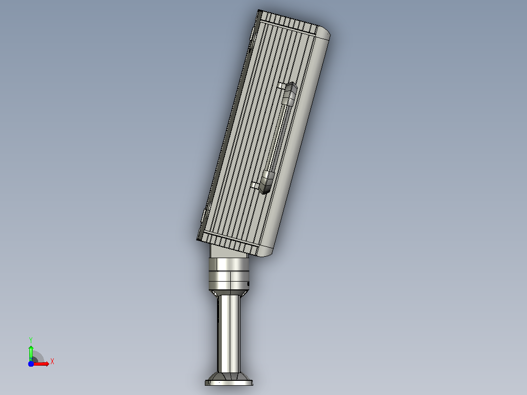 操作箱-M5-固定底座-箱体连接器-15度斜面-500前视图