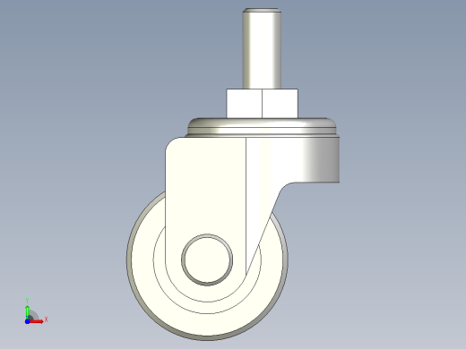 低重心轻载型(80kg)螺纹型脚轮[CAMM50-P]前视缩略图