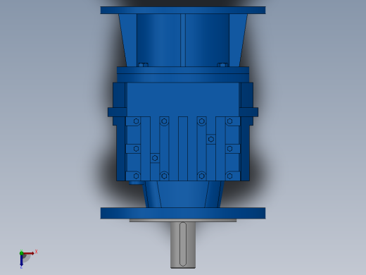 RF47ZP斜齿轮减速机RF47-3.83-M1-P90-Φ160俯视缩略图