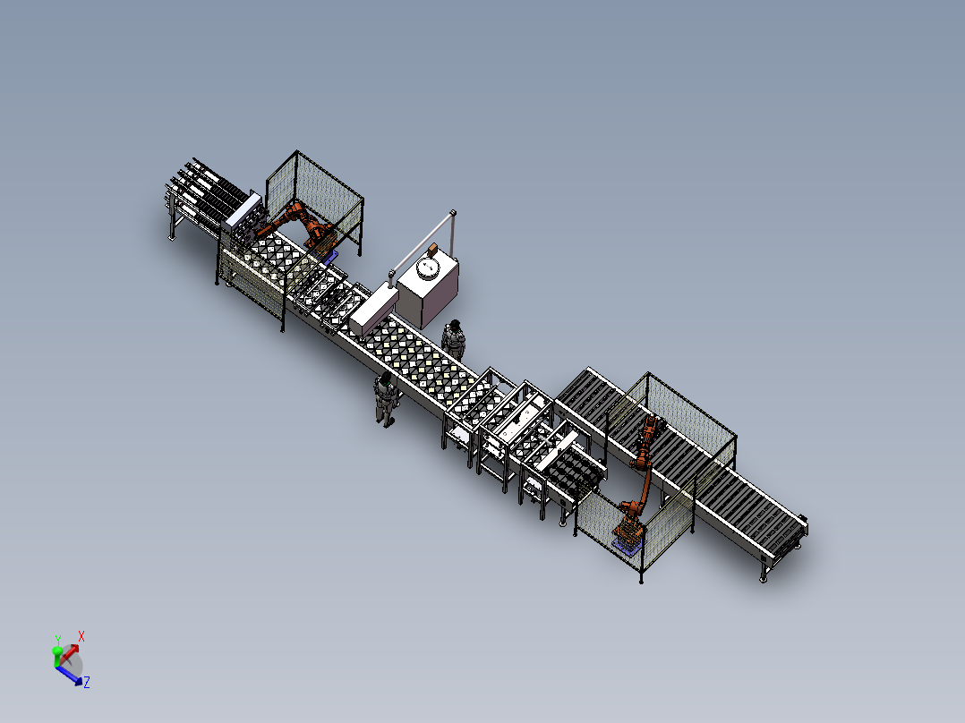 三明治汉堡包生产线主视图