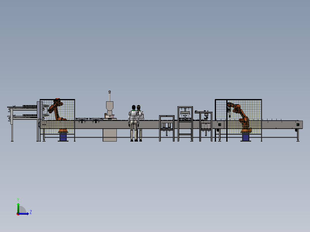 三明治汉堡包生产线左视图