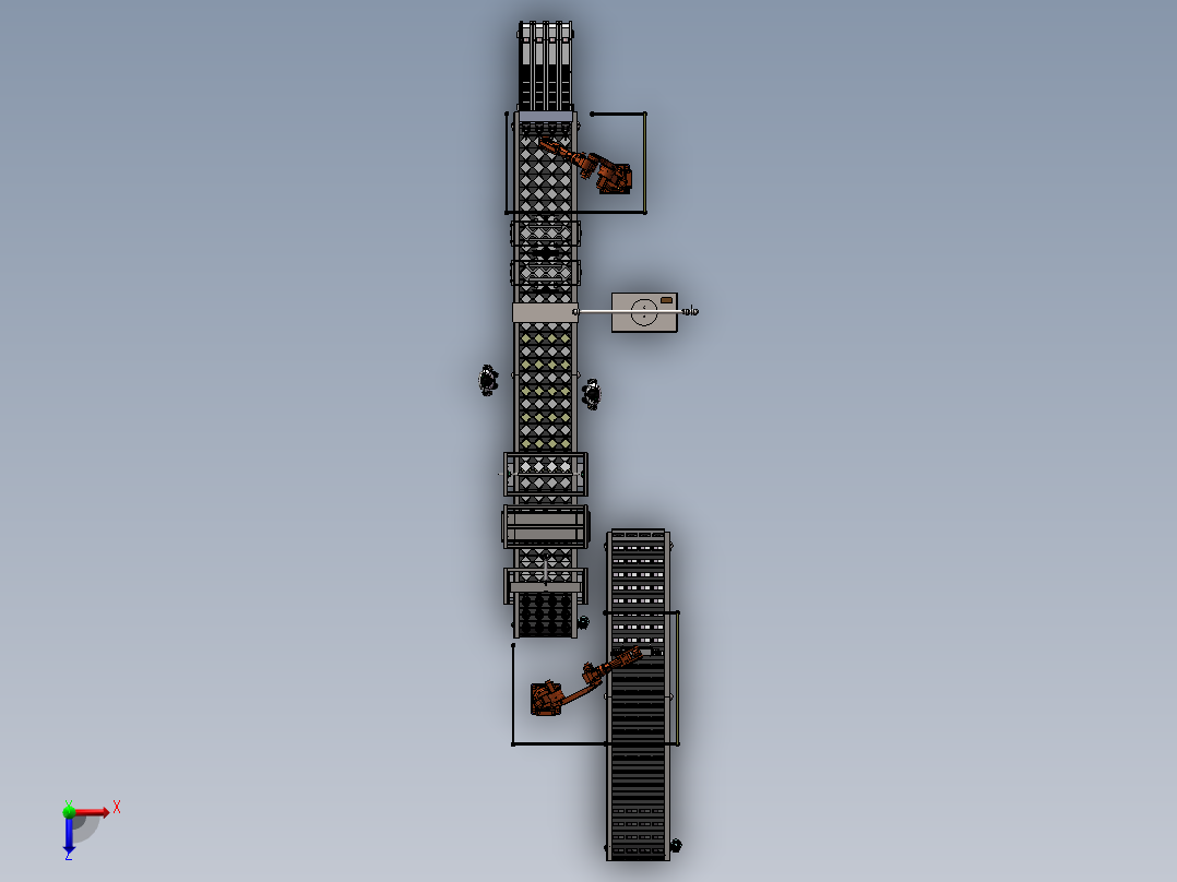三明治汉堡包生产线俯视图