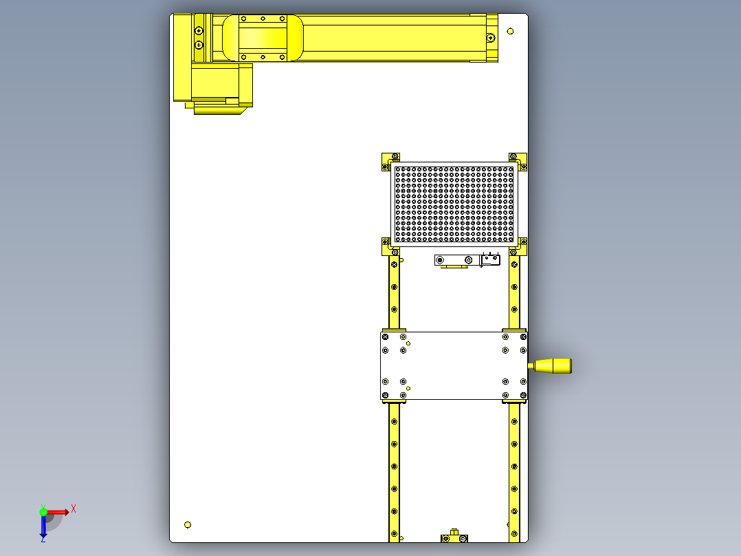 螺丝拧紧工装俯视图