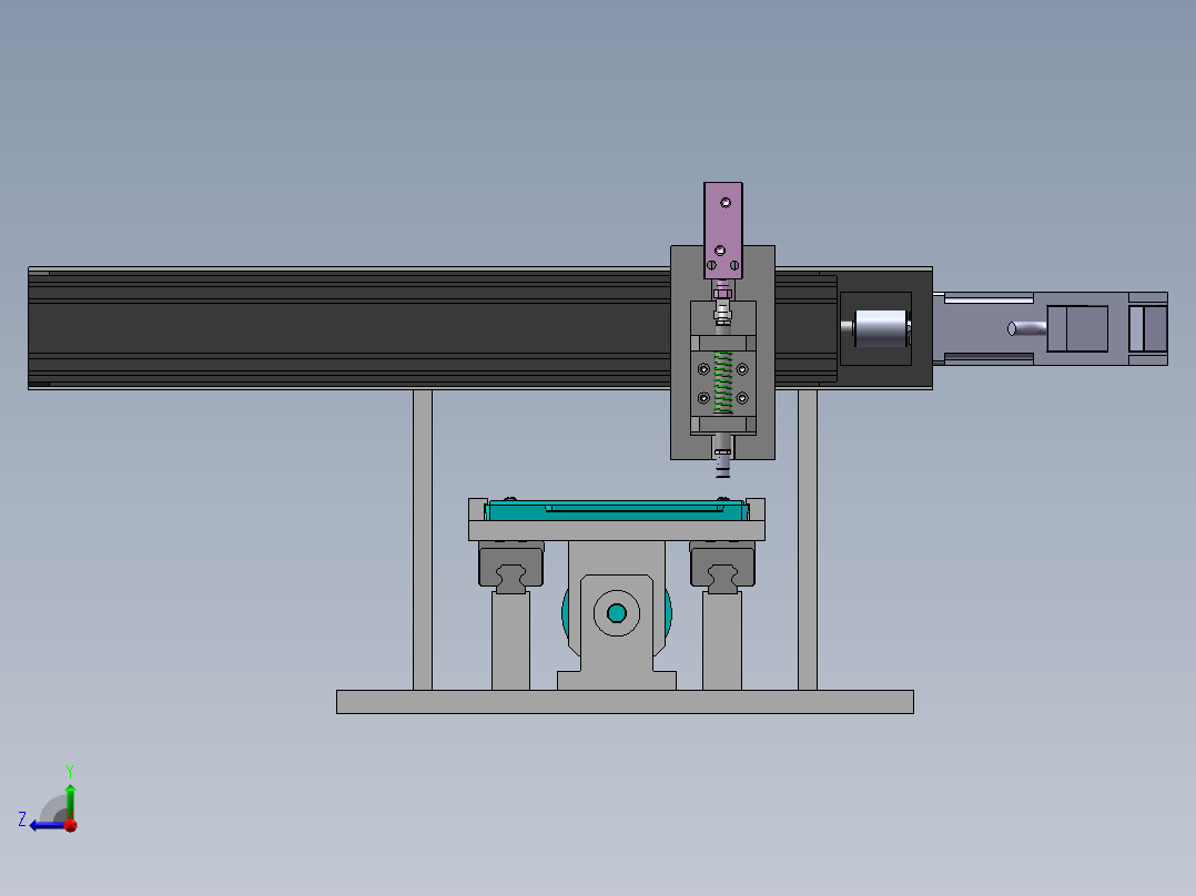 AS014-XD10检测设备装配体sw17可编辑右视图
