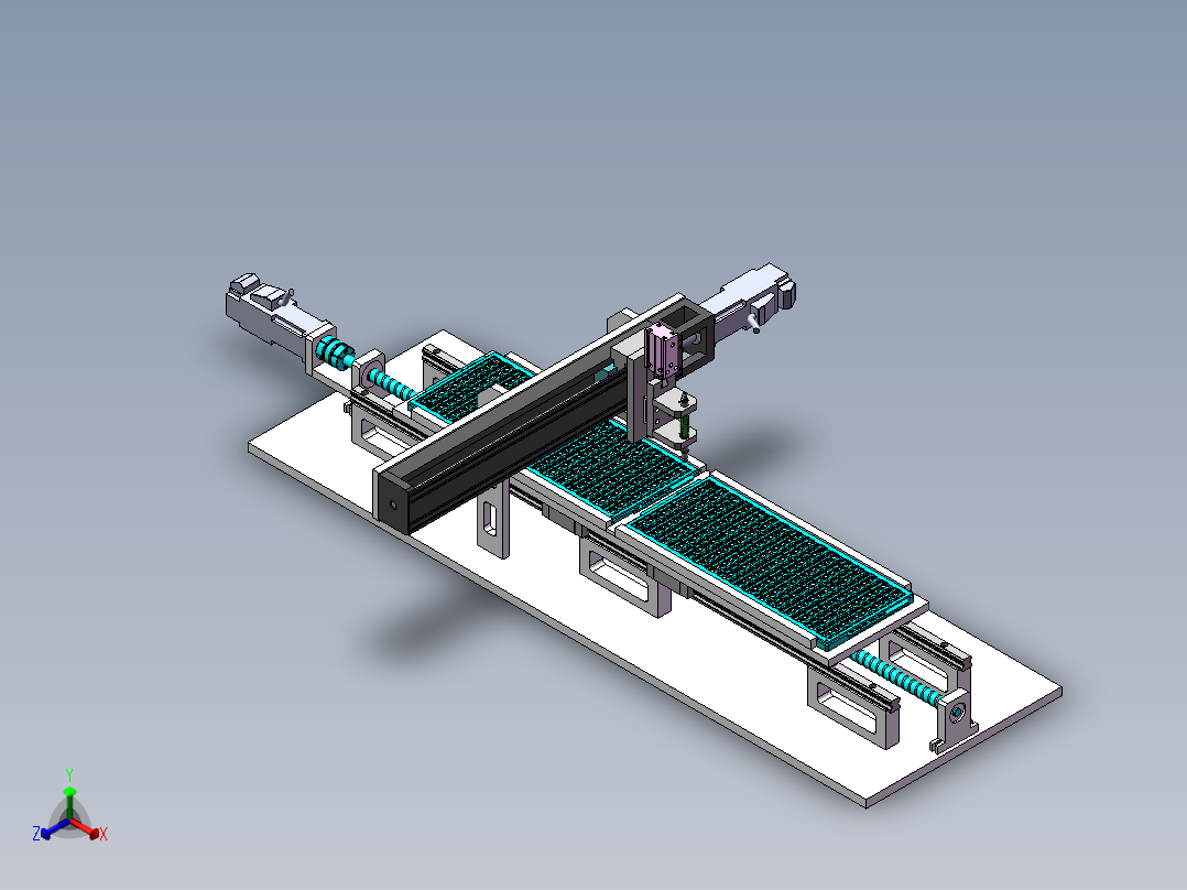 AS014-XD10检测设备装配体sw17可编辑正等轴测图