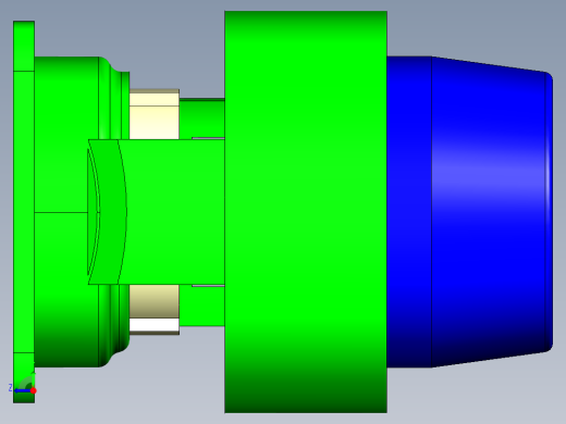 一体式脚轮 福马脚轮3D模型右视缩略图