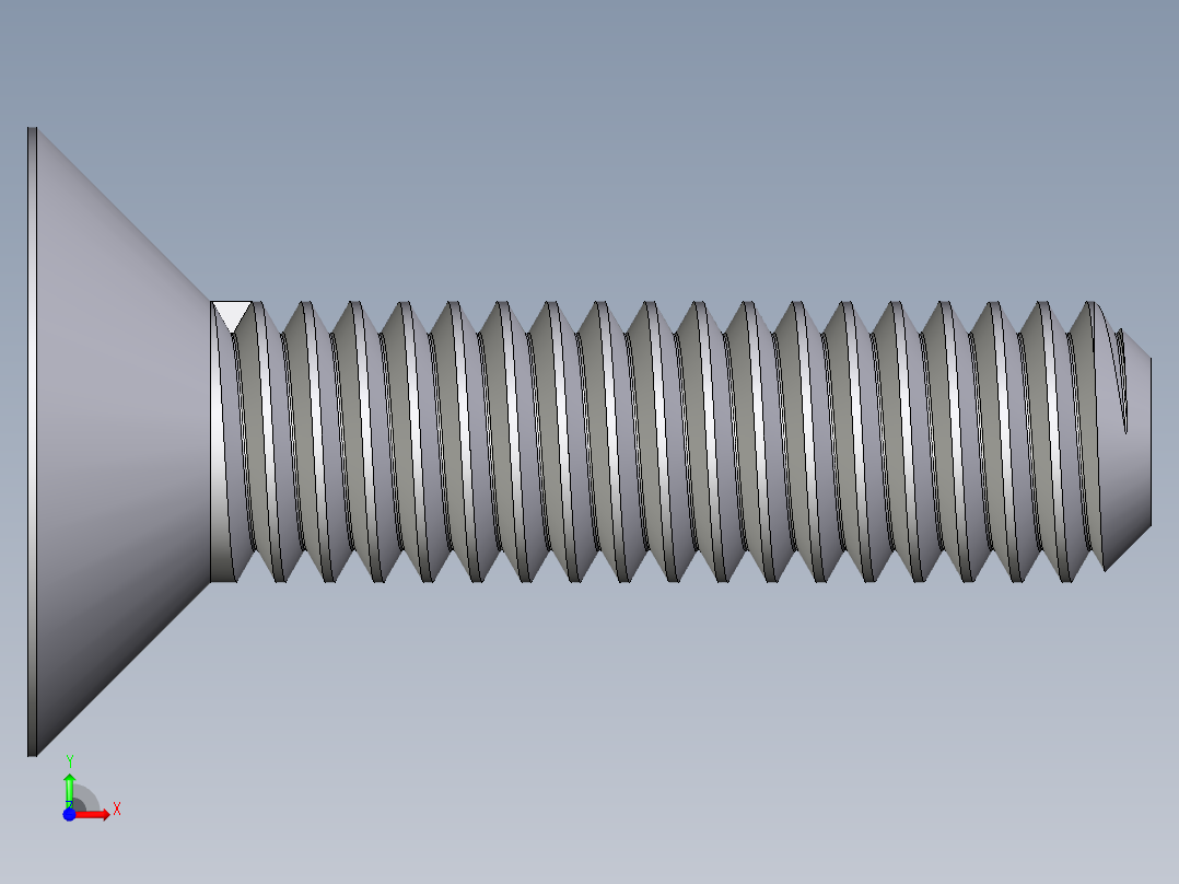 inventor 螺钉M4x16前视图