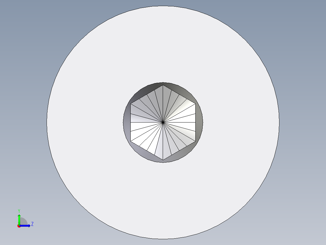 inventor 螺钉M4x16左视图