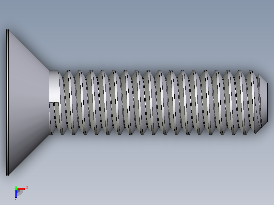 inventor 螺钉M4x16俯视图