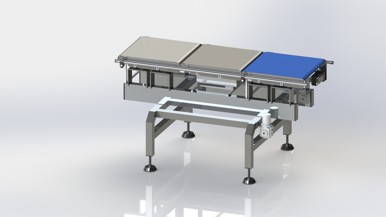 称重皮带输送带3D图纸