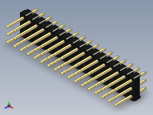 彩色公头100mil（2.54mm）系列-DS1021_black_3x17p_100mil_Type1_rev1.0
