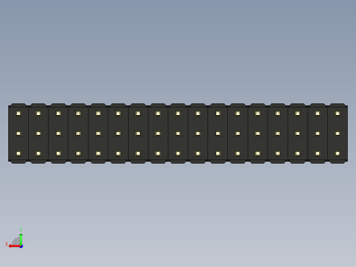 彩色公头100mil（2.54mm）系列-DS1021_black_3x17p_100mil_Type1_rev1.0后视缩略图