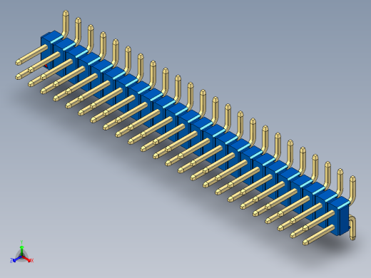彩色公排针 100mil 2.54mm 系列-DS1022_blue_48p_100mil_TypeSMT_rev1.0