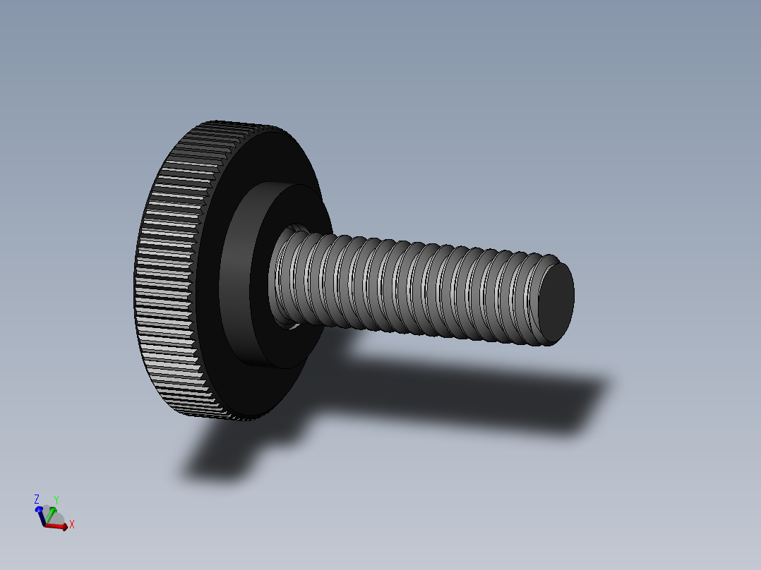 滚花旋钮-Knurled Knob 0.312x1.000x1.000.SLDPRT