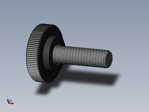 滚花旋钮-Knurled Knob 0.312x1.000x1.000.SLDPRT