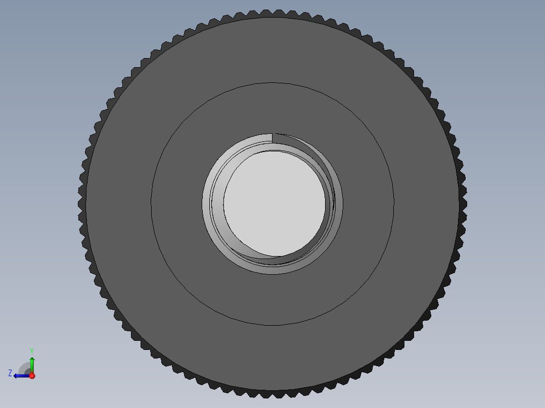 滚花旋钮-Knurled Knob 0.312x1.000x1.000.SLDPRT右视图