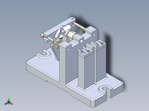 转向臂同时铣两平面夹具+三维模型三维SW+CAD