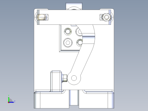 转向臂同时铣两平面夹具+三维模型三维SW+CAD左视缩略图