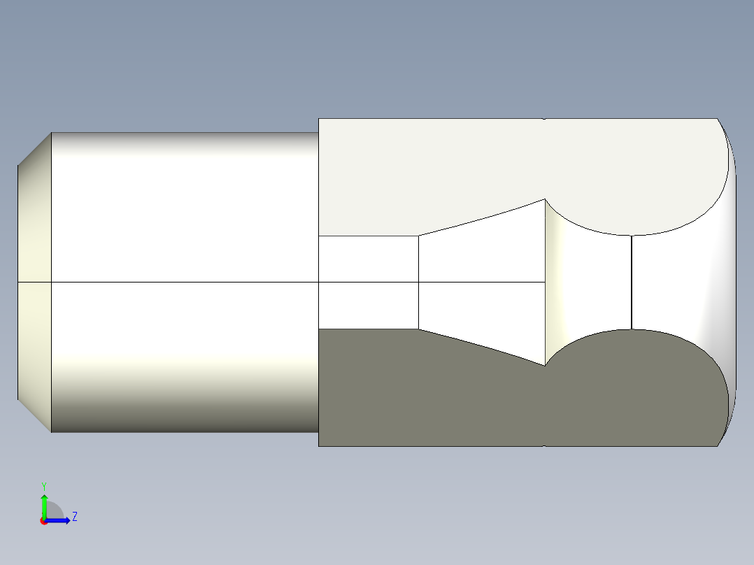 定位配件(C)2263-3D多系列多零件图纸模型左视图