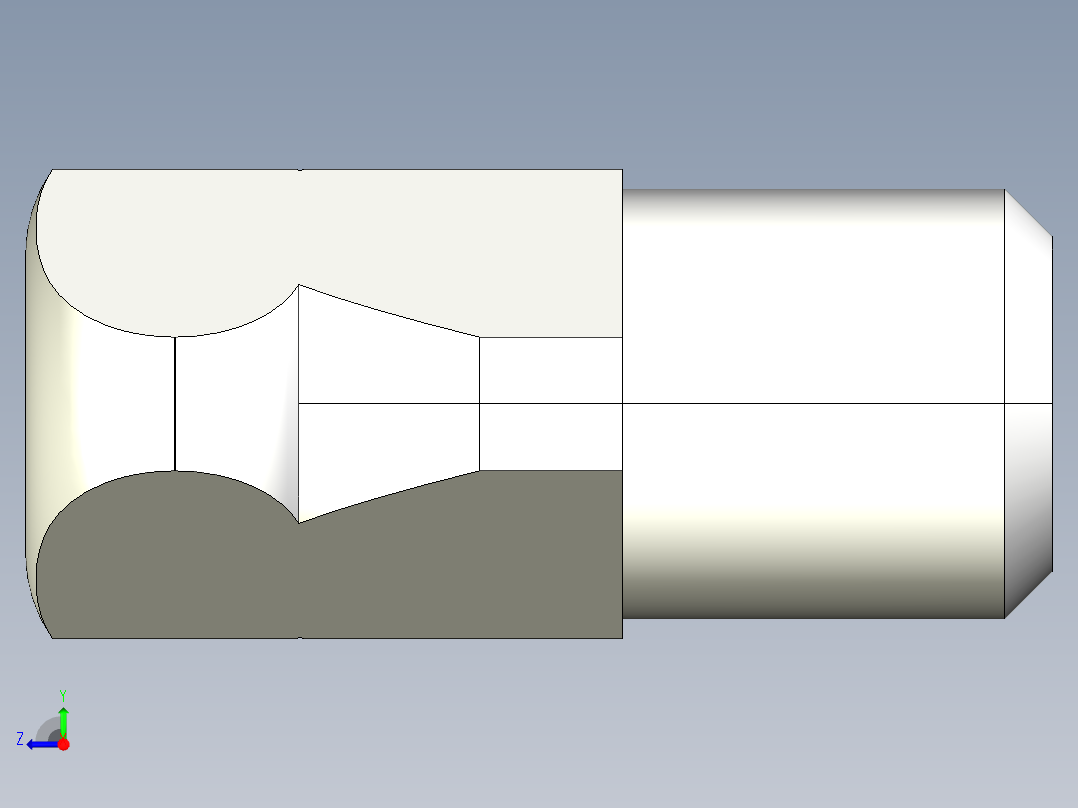 定位配件(C)2263-3D多系列多零件图纸模型右视图
