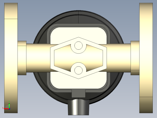 9DKOMCP DA 气动隔膜阀双作用，固定法兰钻孔PN10 16。面对面根据EN 558-1 PP-H后视缩略图