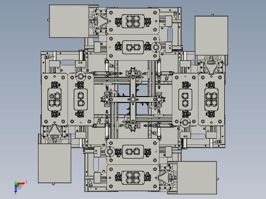 自动锁螺丝机俯视图
