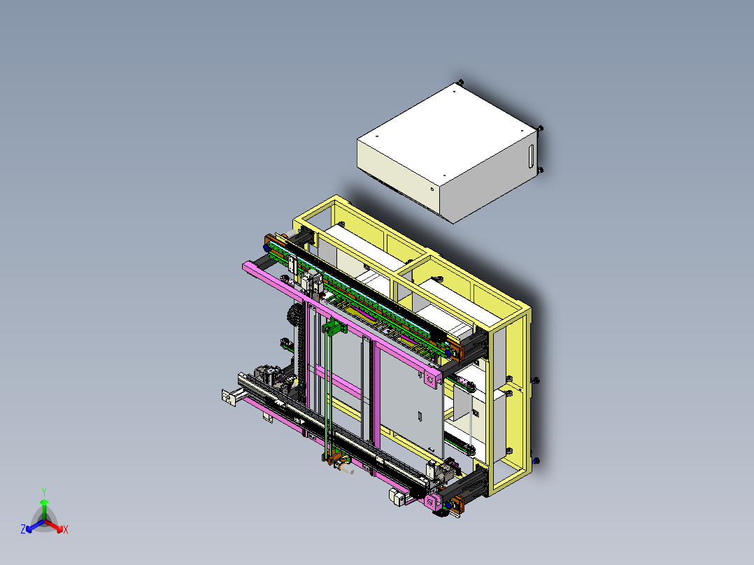 全自动太阳能修边机三维正等轴测图